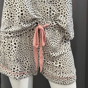 P.J. Salvage Oatmeal Cheetah Print Shorts